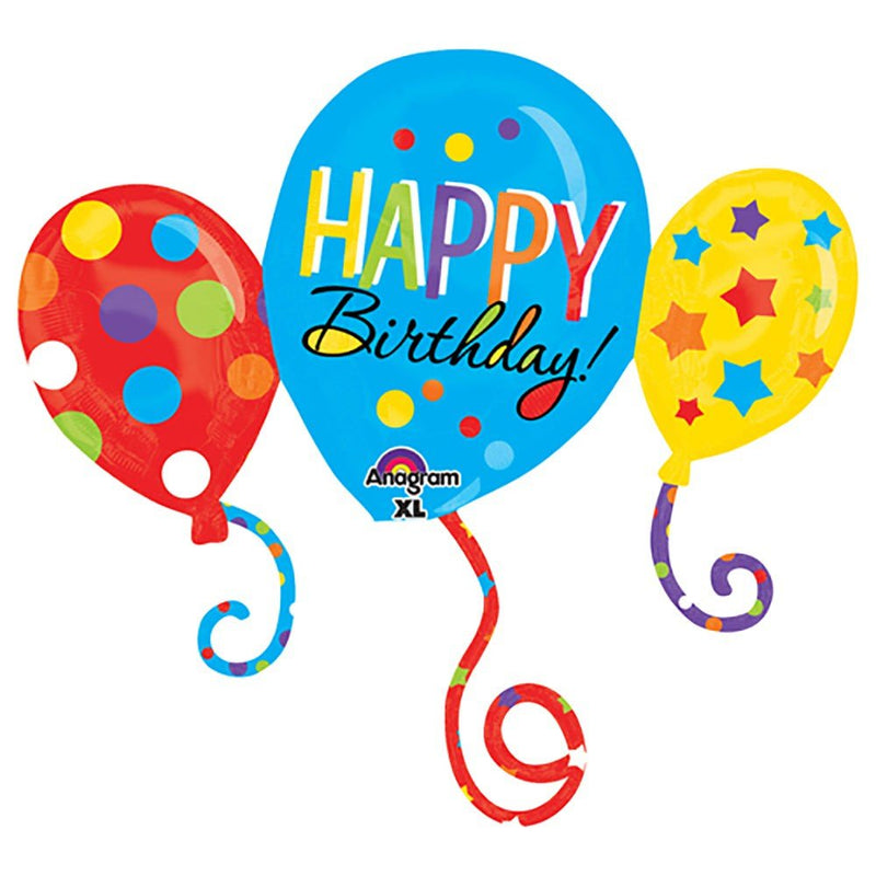 Foil Balloon Bash Cluster 34 Inch