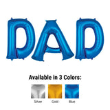 Foil Balloon DAD Letters Kit 34 Inch