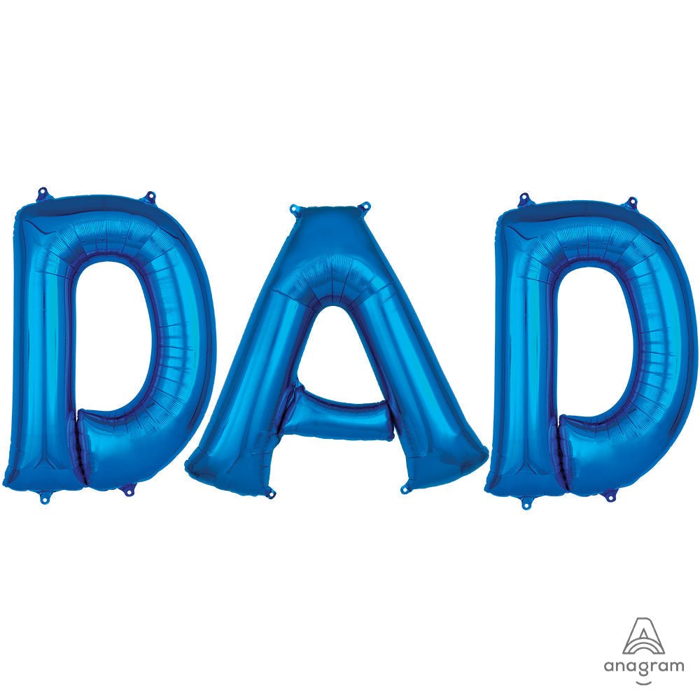 Foil Balloon DAD Letters Kit 34 Inch
