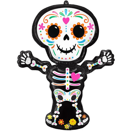 Foil Balloon Day of the Dead Standing Skeleton