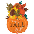 Fall Floral Pumpkin Vase Foil Balloon