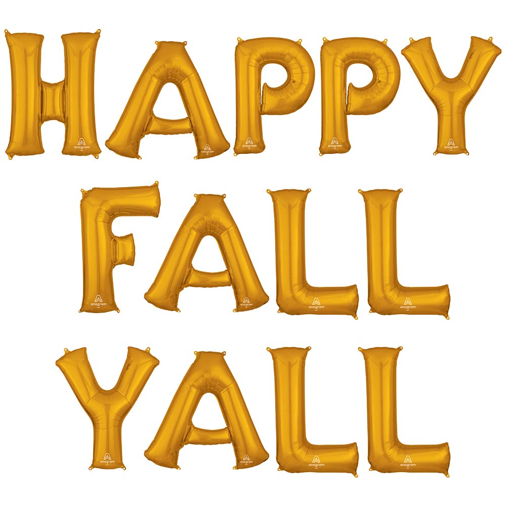 Foil Balloon Happy Fall Yall Letters Kit