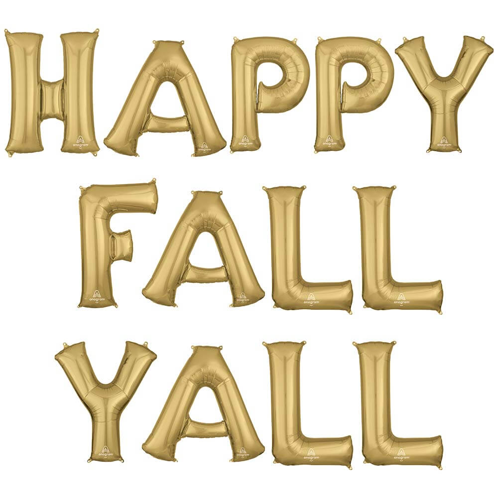 Foil Balloon Happy Fall Yall Letters Kit