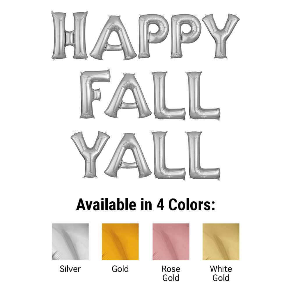 Foil Balloon Happy Fall Yall Letters Kit