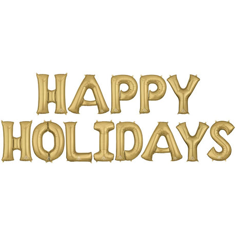 Foil Balloon Happy Holidays Letters Kit
