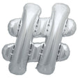 Foil Balloon 34 Inch Hashtag Silver