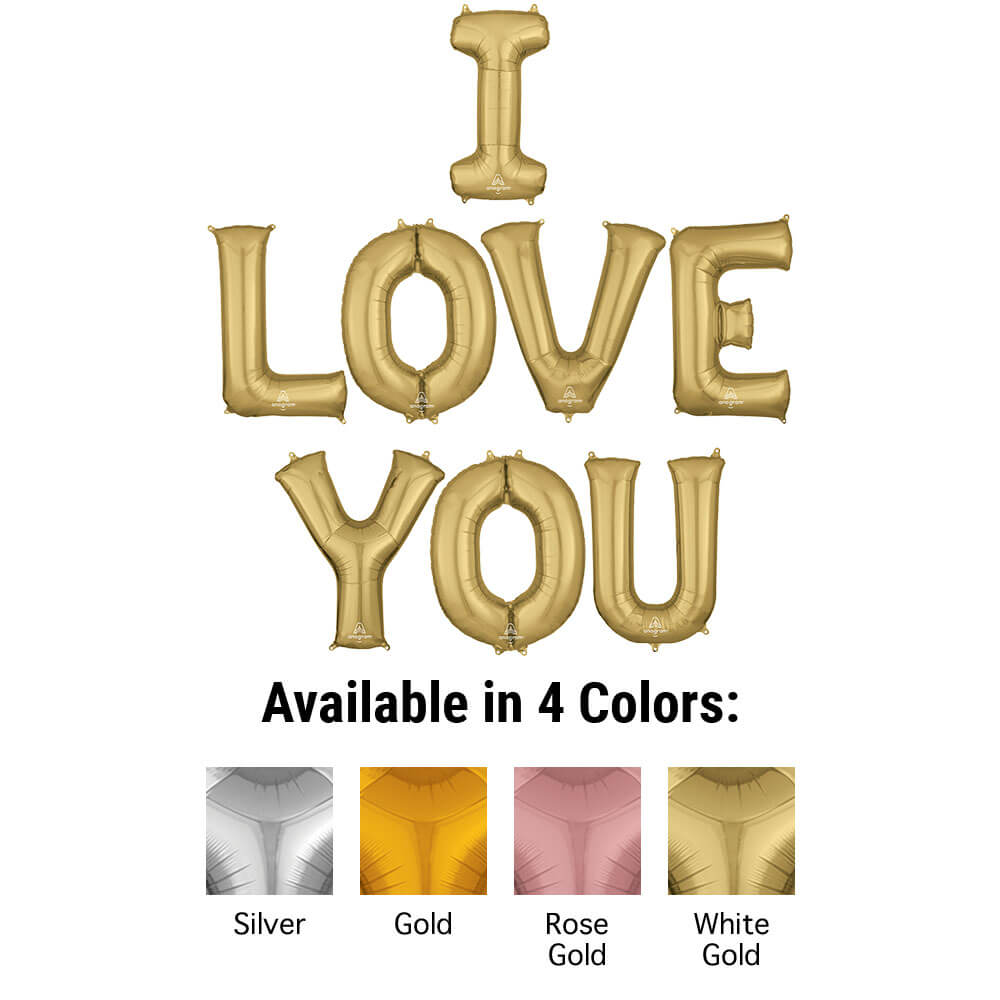 Foil Balloon I Love You Letters Kit