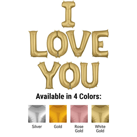Foil Balloon I Love You Letters Kit