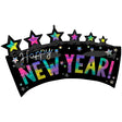 Foil Balloon Iridescent Happy New Year Star Banner