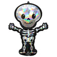 Skeleton Foil Balloon 34 Inch Iridescent