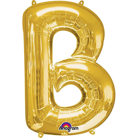 Gold Foil Letter B Balloon