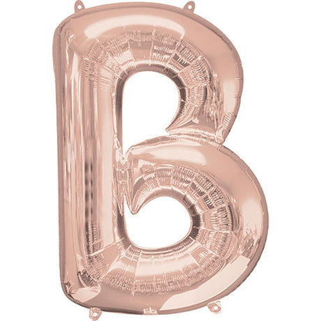 Foil Balloon Letter B Rose Gold