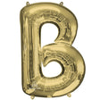 Foil Balloon Letter B White Gold