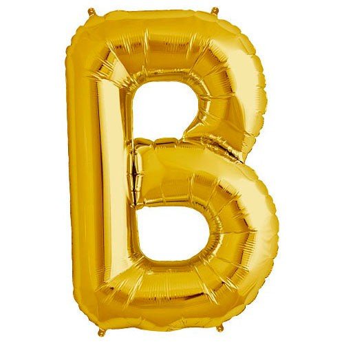 Foil Balloon Letter B Gold 34 Inch