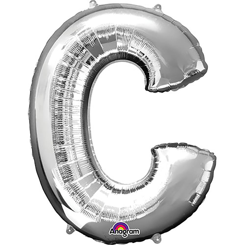 Letter C Silver Foil Balloon