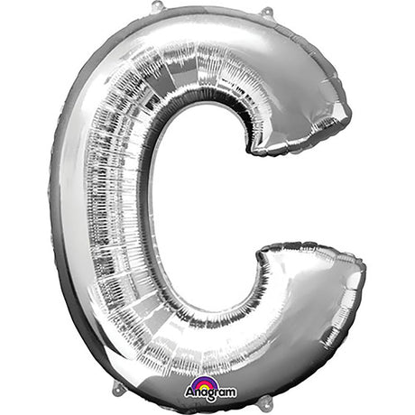 Letter C Silver Foil Balloon