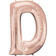 Foil Balloon Letter D Rose Gold
