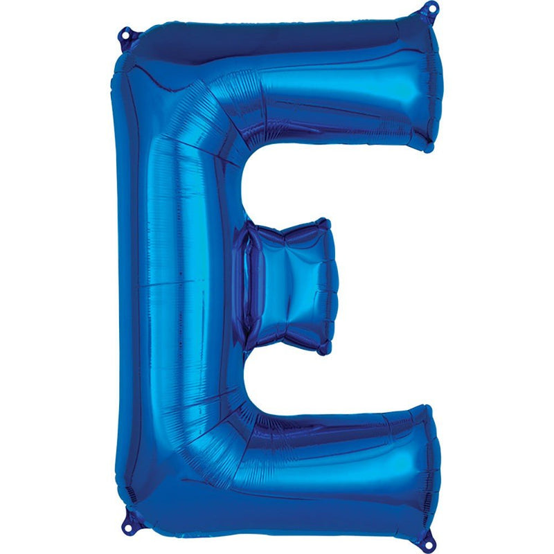 Foil Balloon Letter E Blue 34 Inch