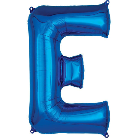 Foil Balloon Letter E Blue 34 Inch
