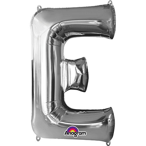 Silver Foil Letter E Balloon