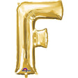 Gold Letter F Foil Balloon 34 Inch