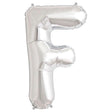 Foil Balloon Letter F Silver 34 Inch