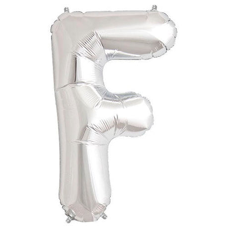Foil Balloon Letter F Silver 34 Inch