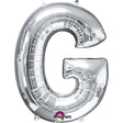 Foil Letter G Balloon Silver 34 Inch