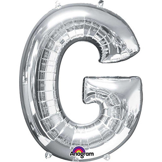 Foil Letter G Balloon Silver 34 Inch