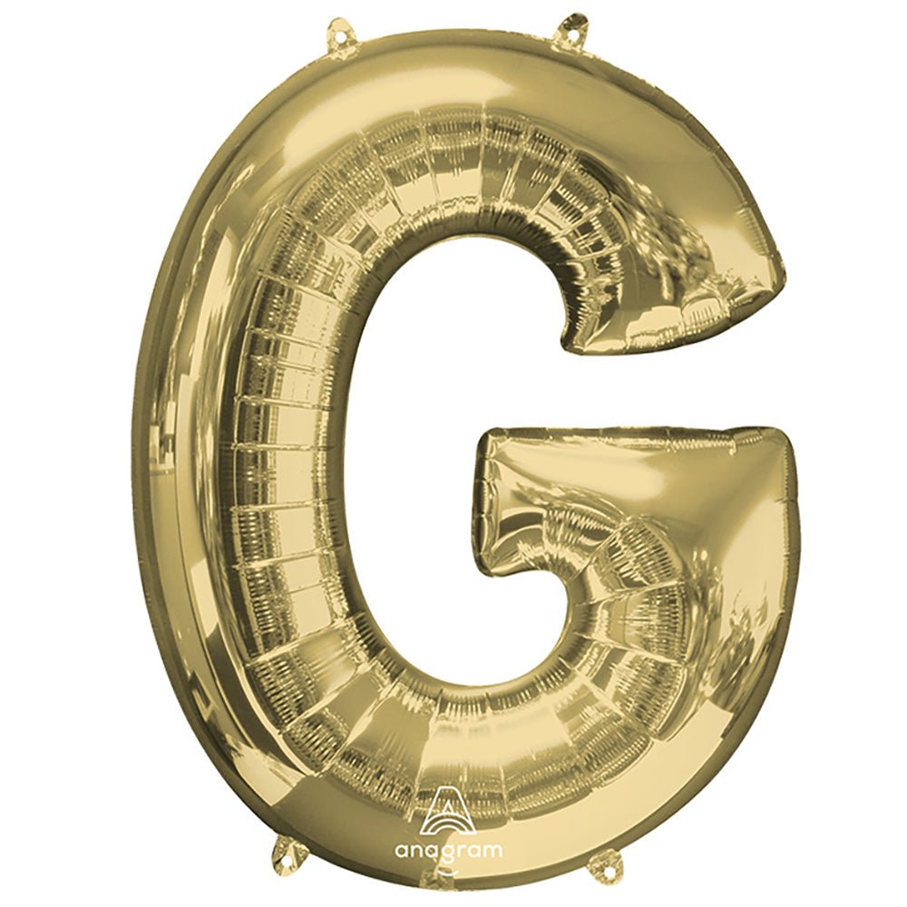 Foil Balloon Letter G White Gold