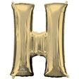 Foil Balloon Letter H White Gold