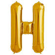 Foil Balloon Letter H Gold 34 Inch
