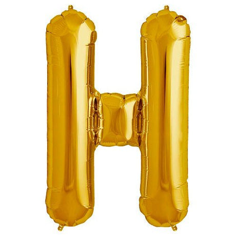 Foil Balloon Letter H Gold 34 Inch
