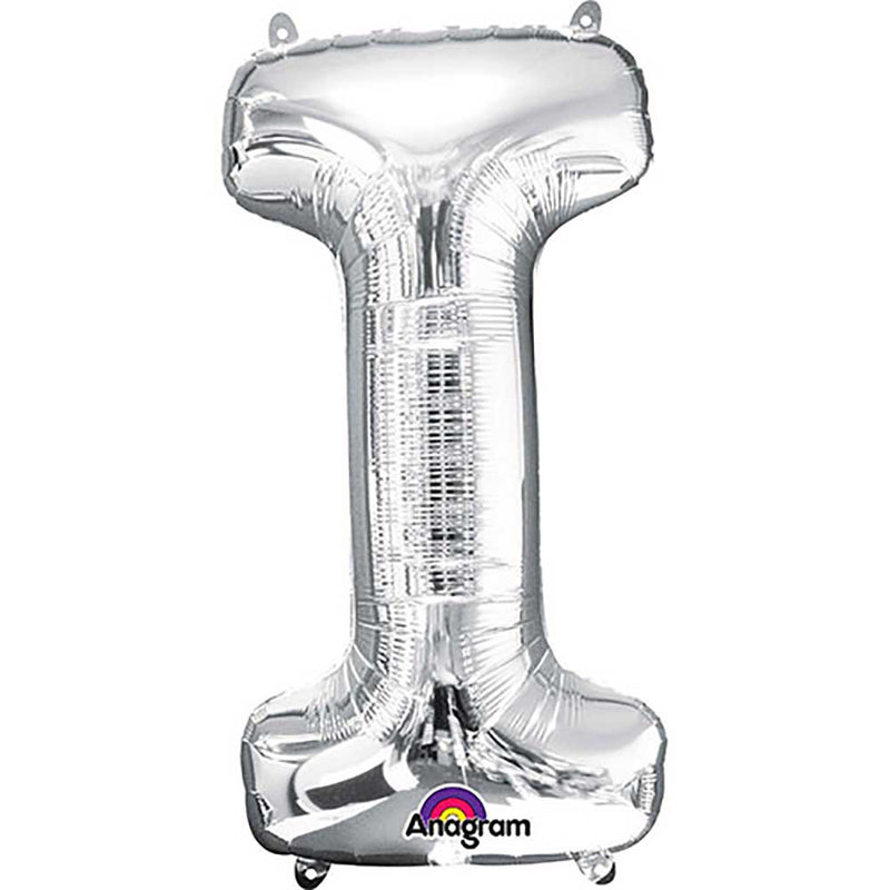 Foil Balloon Letter I Silver