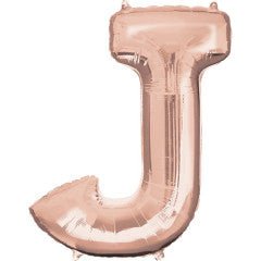 Foil Balloon Letter J Rose Gold 34 Inch