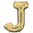 Foil Balloon Letter J White Gold
