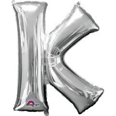 Letter K Silver Foil Balloon