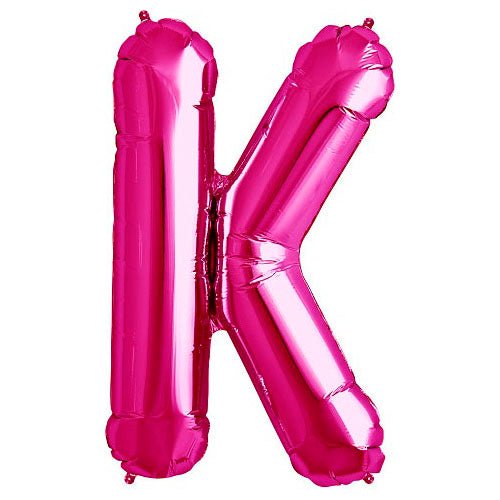 Foil Balloon Letter K Magenta