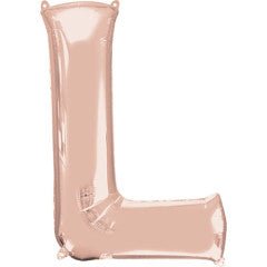 Foil Balloon Letter L Rose Gold