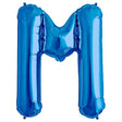Foil Balloon Letter M Blue 34 Inch