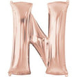 Foil Letter N Rose Gold Balloon