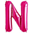 Foil Letter N Balloon - Magenta