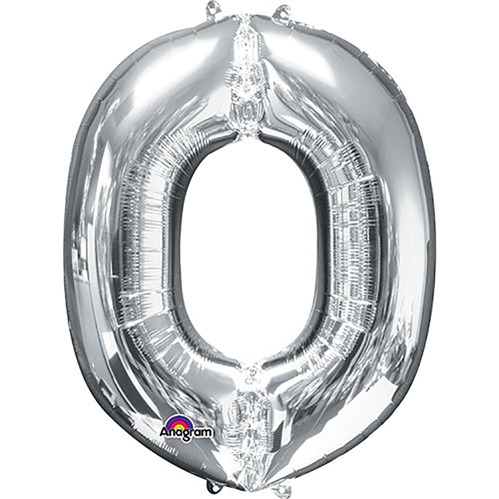 Foil Balloon Letter O Silver 34 Inch