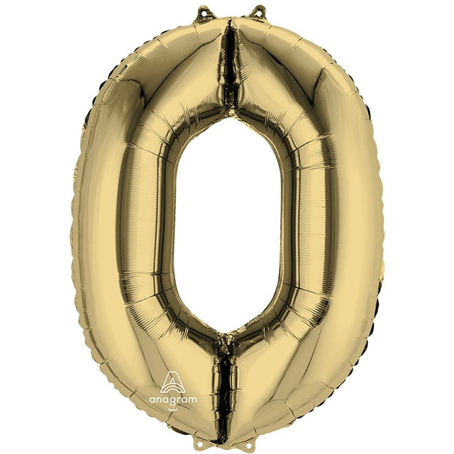Foil Balloon Letter O White Gold