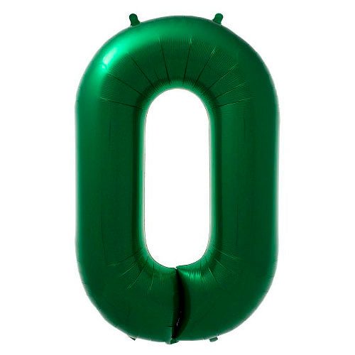 Foil Balloon Letter O / Number 0 Green