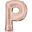 Foil Balloon Letter P Rose Gold