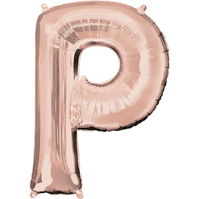 Foil Balloon Letter P Rose Gold