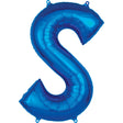 Foil Balloon Letter S Blue 34 Inch