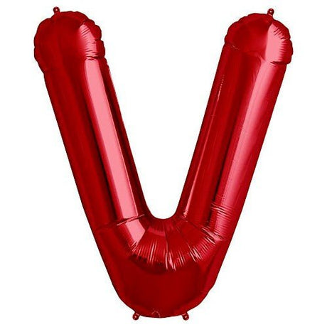 Foil Balloon Letter V - Red 34 Inch