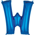 Blue Foil Letter W Balloon